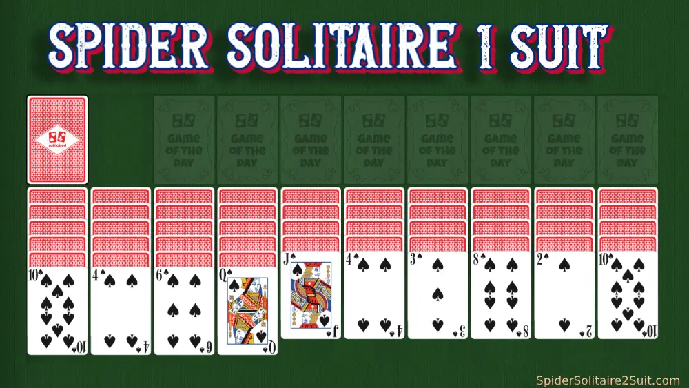 Spider Solitaire 1 Suit